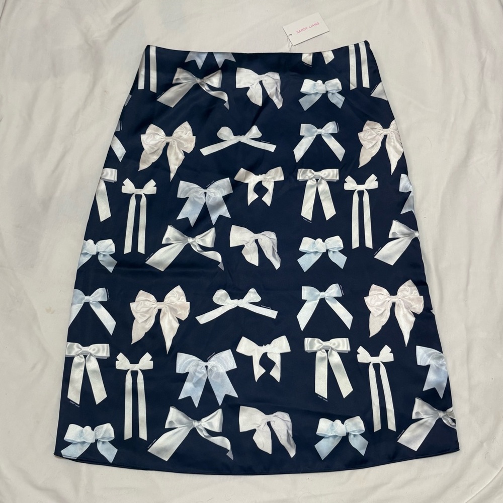 Sandy Liang Bow Display Fyn Skirt NWT